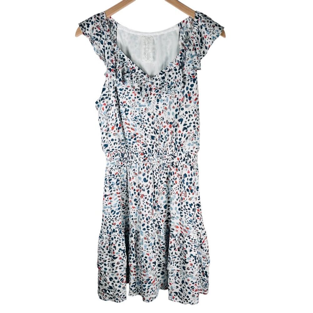 Sadie & Sage Size Medium Polka Dot Art Dress Ruffle A Line